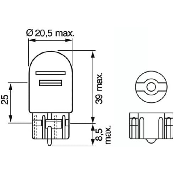 Bosch W21/5W (580) Pure Light Car Light Bulbs - 12 V 21/5 W W3x16q - 2 Bulbs - Image 4