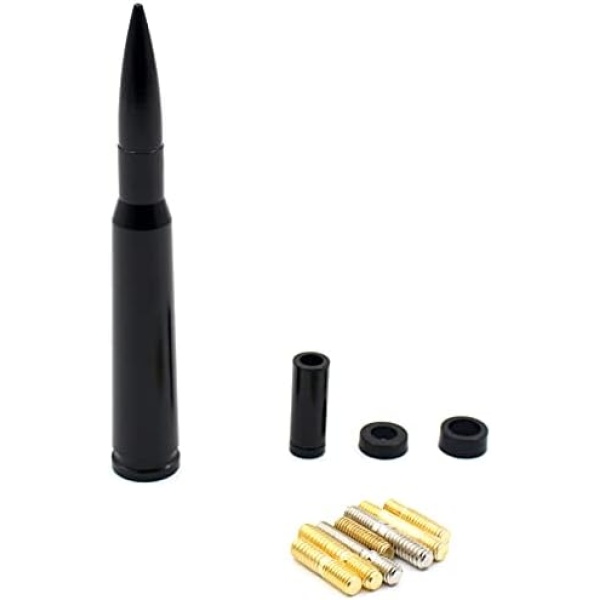 5.5 inch 50 Cal Bullet Car Truck Antenna Mast Vehicle Short Radio Antenna - Image 2