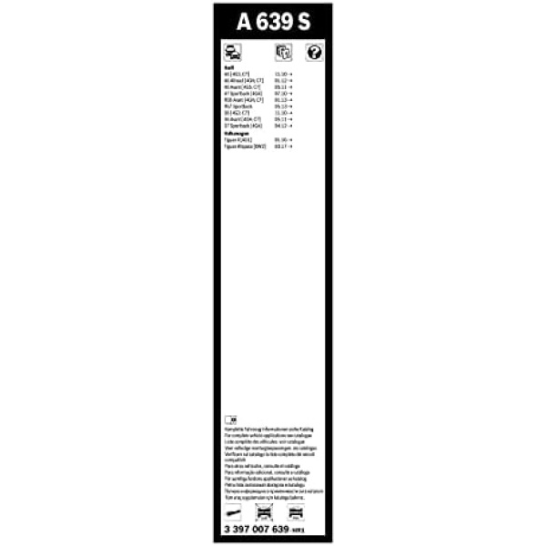 Bosch Wiper Blade Aerotwin A639S, Length: 650mm/530mm − Set of Front Wiper - Image 4