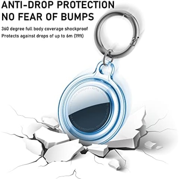 Waterproof Airtag Holder, DDJ 4 Pack Airtag Keychain, AirTag Case for Dog - Image 4