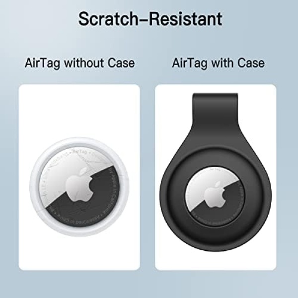 JETech Silicone Case for AirTag 2021 with Keychain, Protective Air Tag Holder - Image 5