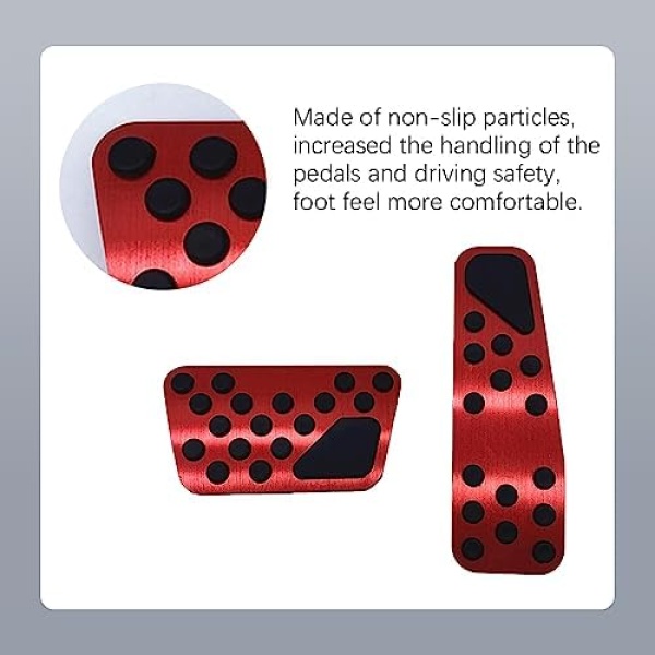 Auto Aluminum Pedal Covers, Auto No Drilling Accelerator Pedal Covers, Anti-Slip - Image 3