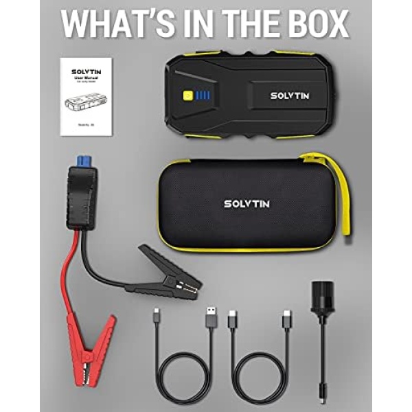 SOLVTIN S6 Multifunctional Jump Starter, 1200A Peak Car Starter for up to 7.0L - Image 8