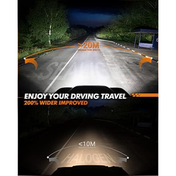 SEALIGHT H11 H8 H9 LED Headlight Bulbs, 18000 Lumens Low Beam LED Bulbs - Image 3