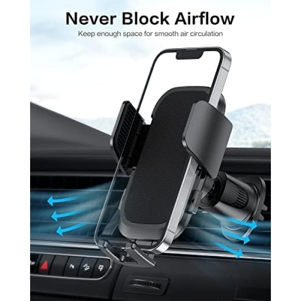 OMOTON Car Phone Holder, Air Vent 360°Rotation Universal Car Phone Mount Cradle - Image 6