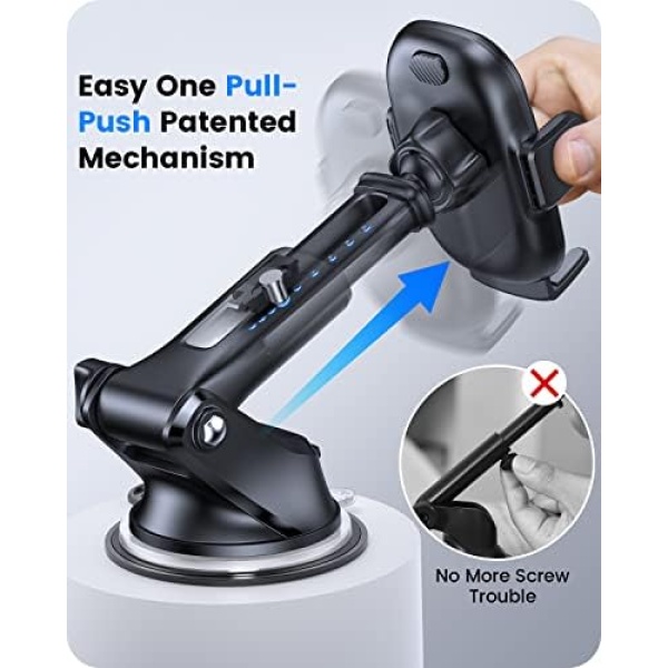 OQTIQ 3-in-1 Suction Cup Phone Holder Windshield/Dashboard/Air Vent - Image 3