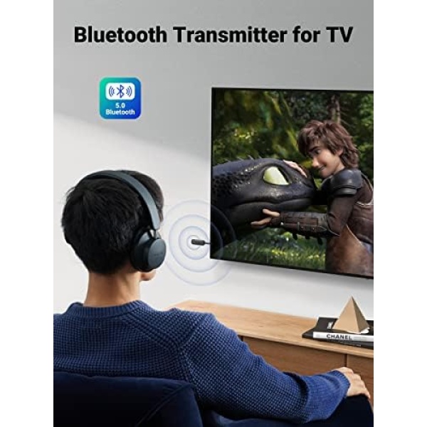 UGREEN Bluetooth 5.0 Transmitter and Receiver for Car TV Airplane - Image 3