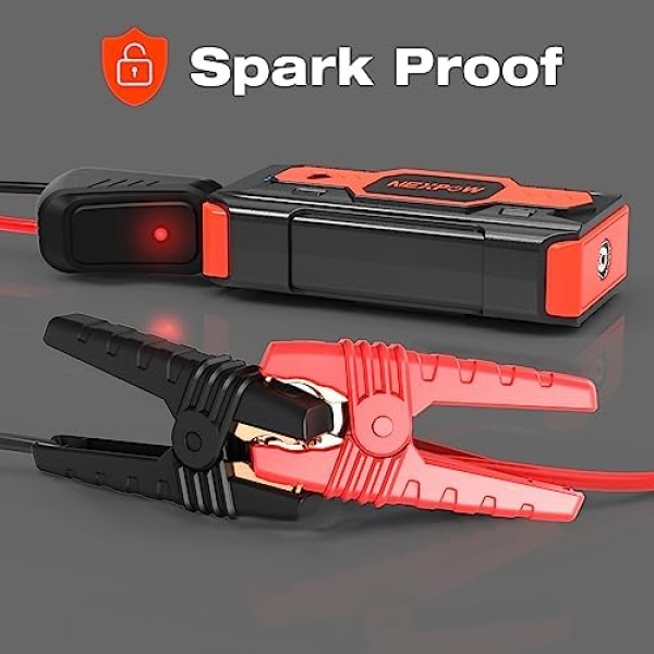 NEXPOW Battery Jump Starter 2500A Car Jump Starter (up to 8.0L Gas/8L Diesel - Image 3