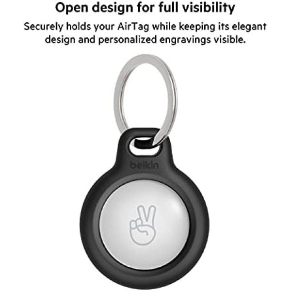 Belkin Apple AirTag Secure Holder with Key Ring - Durable Scratch Resistant Case - Image 5