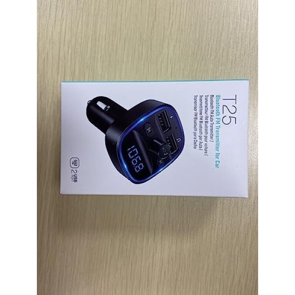 LENCENT FM Transmitter, Bluetooth FM Transmitter Wireless Radio Adapter Car Kit - Image 9