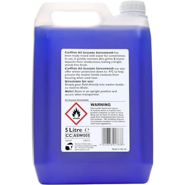CarPlan All Seasons Ready Mixed Screen Wash, 5 L - Image 2