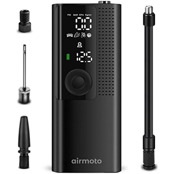 Airmoto Tire Inflator Portable Air Compressor/Pump for Car Tires w/Digital Tire
