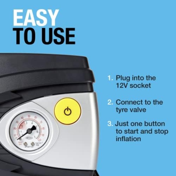 Ring Automotive - RAC610 12v electric tyre inflator air compressor car pump - Image 4