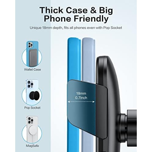 OMOTON Car Phone Holder, Air Vent 360°Rotation Universal Car Phone Mount Cradle - Image 8