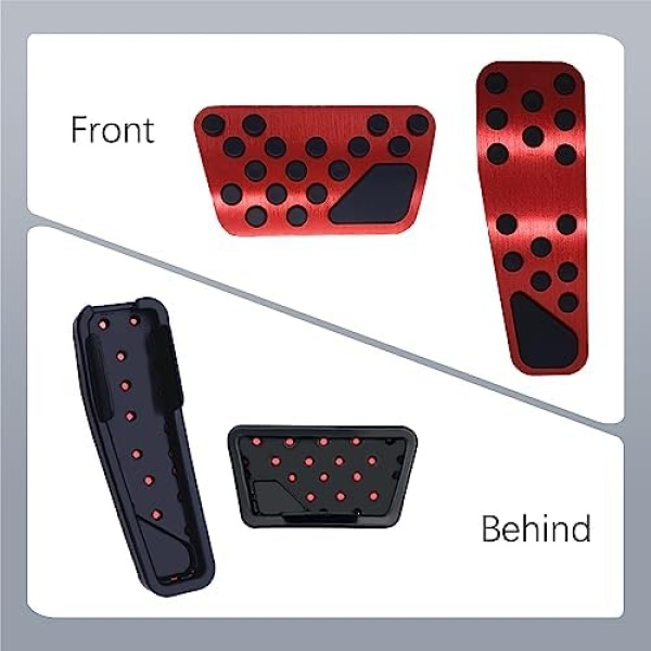 Auto Aluminum Pedal Covers, Auto No Drilling Accelerator Pedal Covers, Anti-Slip - Image 5