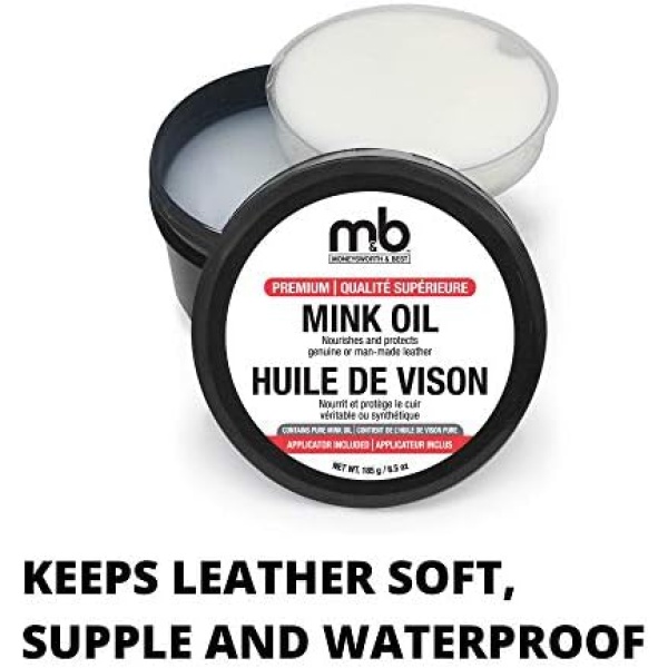 M&B Mink Oil-Tub, 6.5oz/185g, Waterproof & Conditioner - Image 3