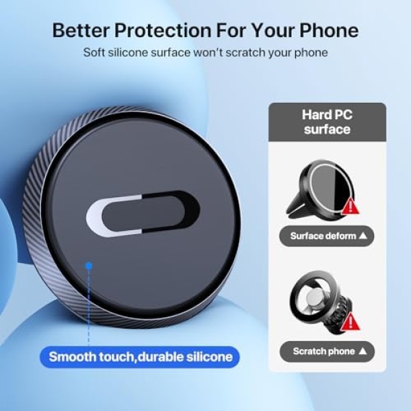 Miracase Magnetic Car Phone Holder, [Military-Grade Steel Double Hooks] Cell - Image 4