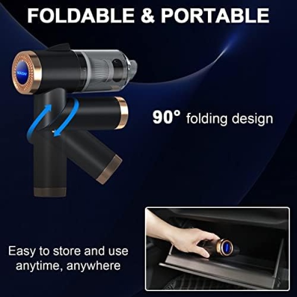 saimour Wireless Handheld Car Vacuum Cleaner - 90° Foldable Portable Vacuum - Image 3