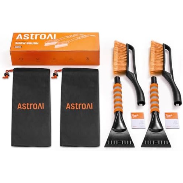 AstroAI 2 Pack 27" Snow Brush and Detachable Deluxe Ice Scraper with Ergonomic - Image 7