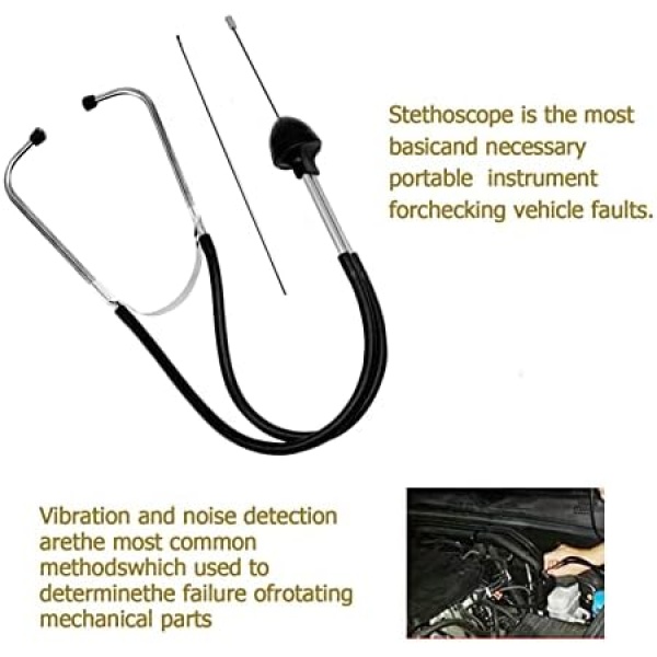 Mechanic Stethoscope, Automotive Engine Diagnostic Sensitive Hearing Tool - Image 3