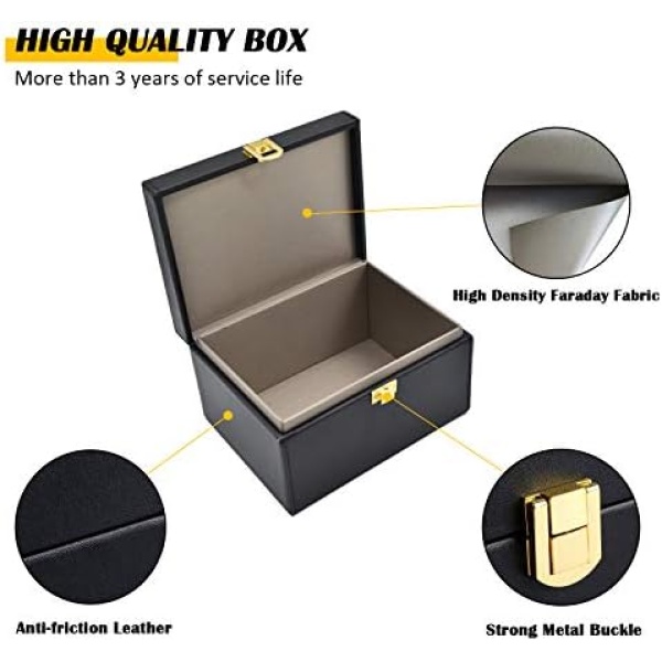 briidea Faraday Key Fob Protector Box, RFID Signal Blocking Box, Car Key Signal - Image 4