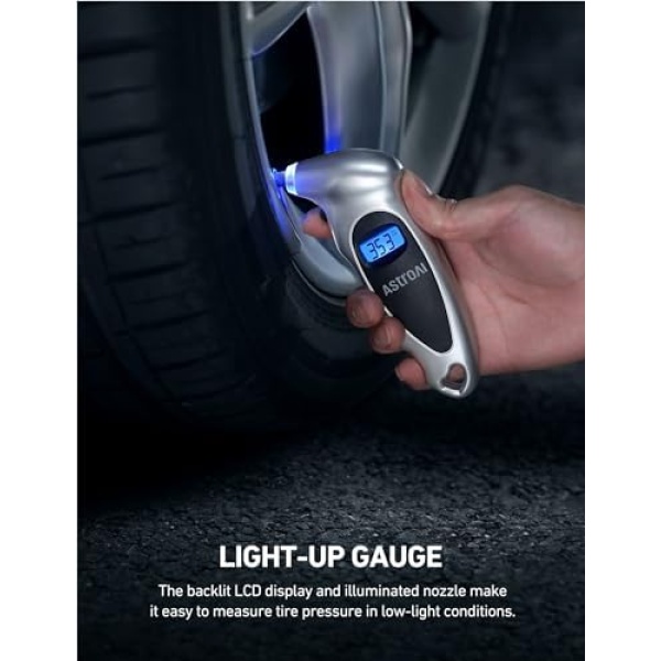 AstroAI Digital Tire Pressure Gauge 150 PSI 4 Settings for Car Truck Bicycle - Image 6