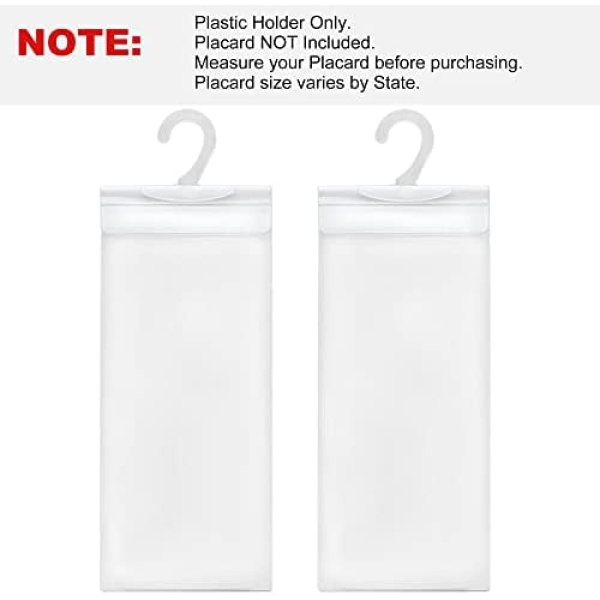 LotFancy Handicap Placard Holder- 10.6" x 5", Ultra Transparent Disabled Parking - Image 3