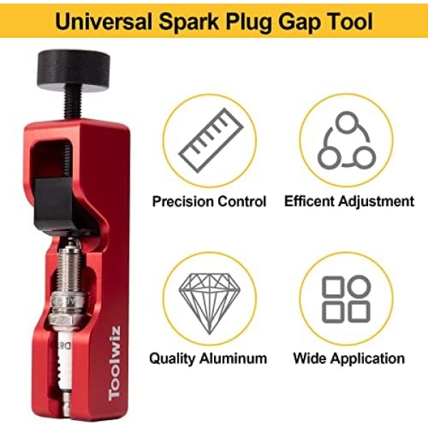 Toolwiz Spark Plug Gap Tool, Spark Plug Gapping Tool with 32 Blade Steel Feeler - Image 9