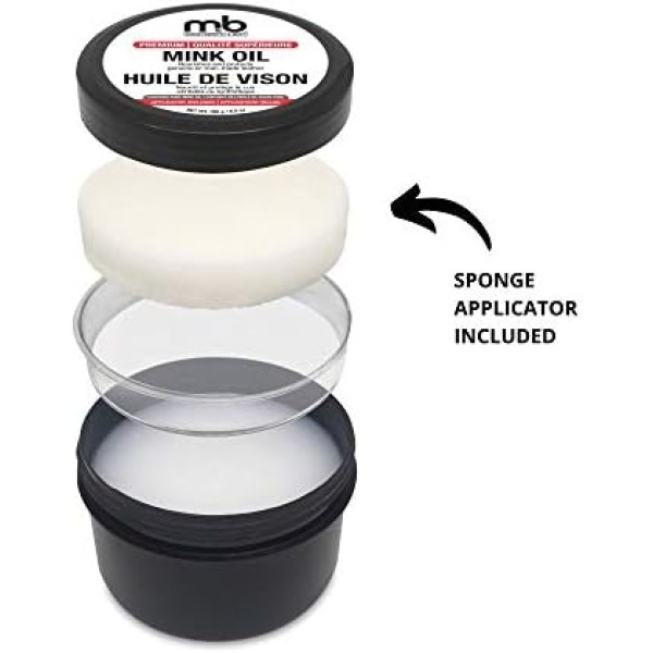 M&B Mink Oil-Tub, 6.5oz/185g, Waterproof & Conditioner - Image 2