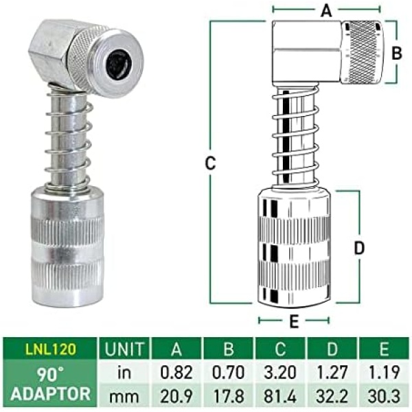 LockNLube 90 Degree Grease Coupler Adapter - Image 2