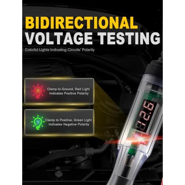 WINAMOO Test Light Automotive 5-90V Digital LED Circuit Tester - Image 4