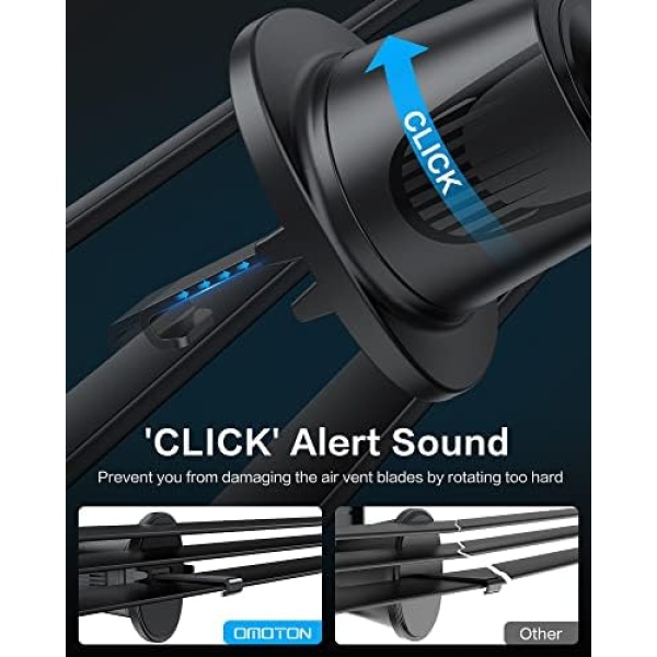 OMOTON Car Phone Holder, Air Vent 360°Rotation Universal Car Phone Mount Cradle - Image 2