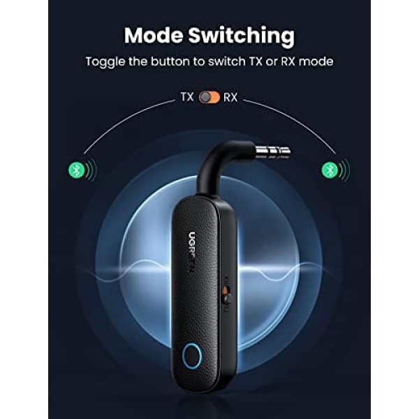 UGREEN Bluetooth 5.0 Transmitter and Receiver for Car TV Airplane - Image 2