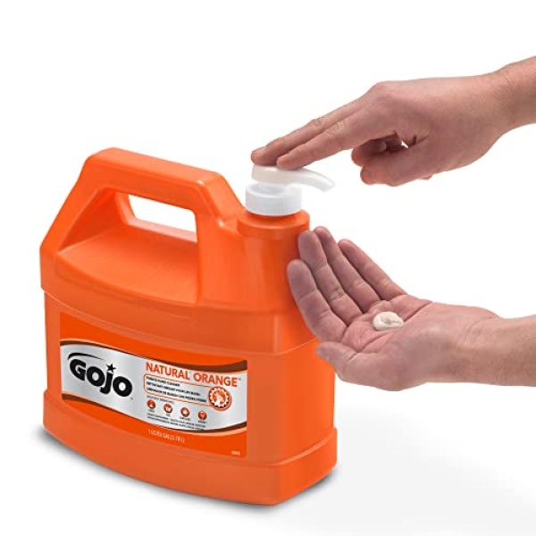 GOJO NATURAL ORANGE Pumice Hand Cleaner, 1 Gallon Quick Acting Lotion Hand - Image 3