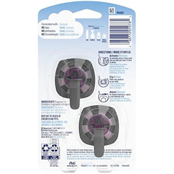 Febreze Car Air Freshener Vent Clip Downy April Fresh Scent, 06 oz. Car Vent - Image 2