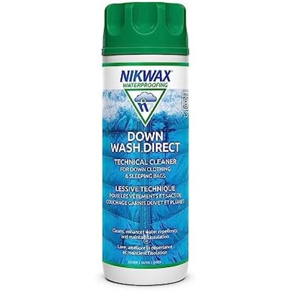 Nikwax Down, Down Wash.Direct, 300ml, Specialty Cleaner for Down Jackets
