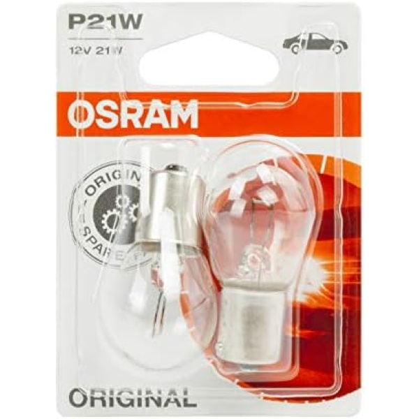 OSRAM Original 12V P21W halogen auxiliary light 7506-02B in double blister - Image 3