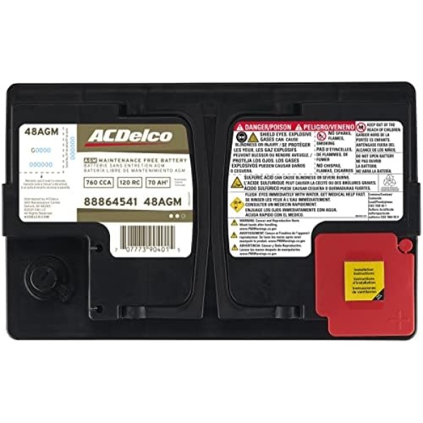 ACDelco silver, calcium Gold 48AGM 36 Month Warranty AGM BCI Group 48 Battery - Image 4