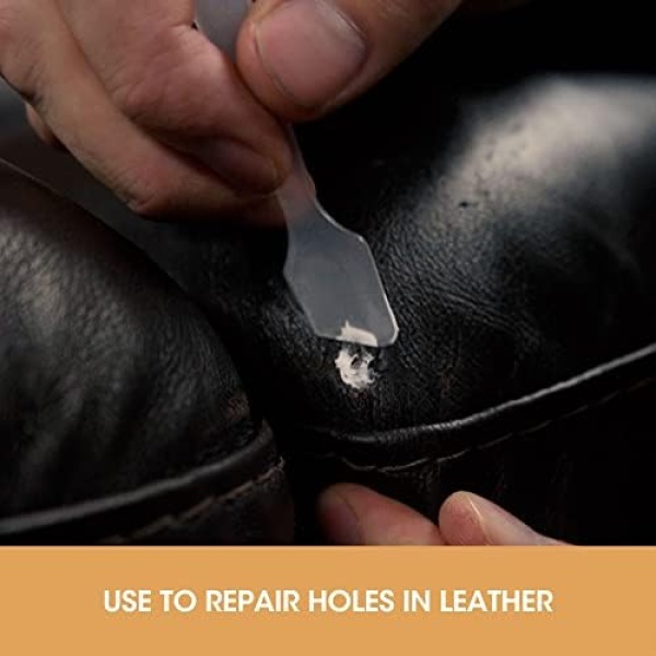 Leather Repair Filler (Black) - For Filling Holes, Scuffs, Scratches, Cracking - Image 3
