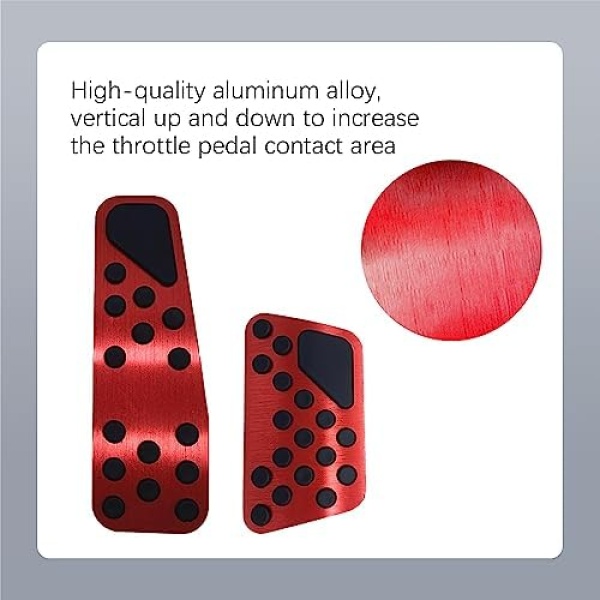 Auto Aluminum Pedal Covers, Auto No Drilling Accelerator Pedal Covers, Anti-Slip - Image 4