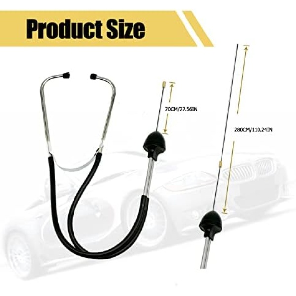 Mechanic Stethoscope, Automotive Engine Diagnostic Sensitive Hearing Tool - Image 2