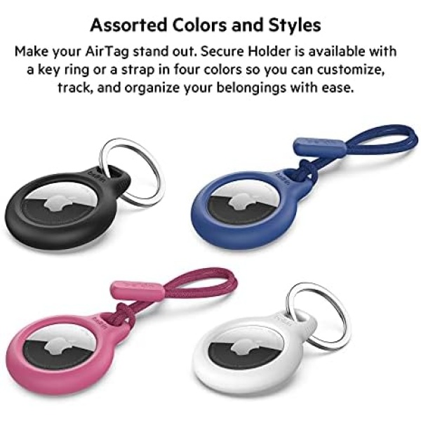 Belkin Apple AirTag Secure Holder with Key Ring - Durable Scratch Resistant Case - Image 7