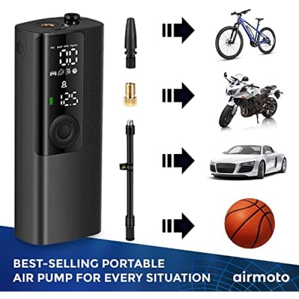 Airmoto Tire Inflator Portable Air Compressor/Pump for Car Tires w/Digital Tire - Image 3