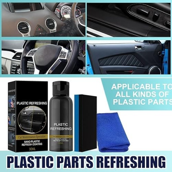 3PCS Plastic Refreshing, Plastic Revitalizing Coating Agent, Car Plastic - Image 7