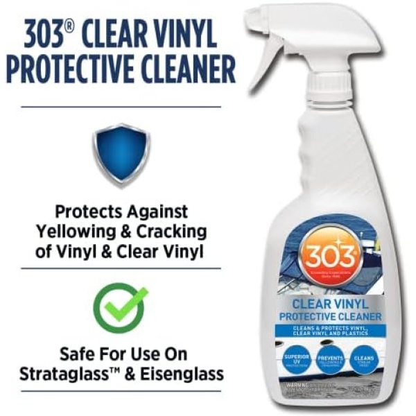 303 Marine Clear Protective Cleaner - Cleans and Protects Vinyl and Plastics - Image 2
