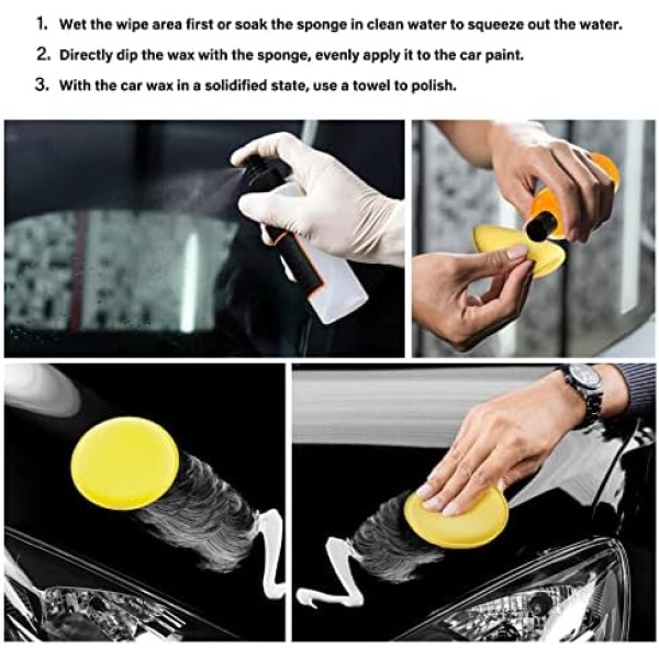 psler Foam Car Wax Applicator Pad Foam Applicator Pads Detailing Round 4 inch - Image 5