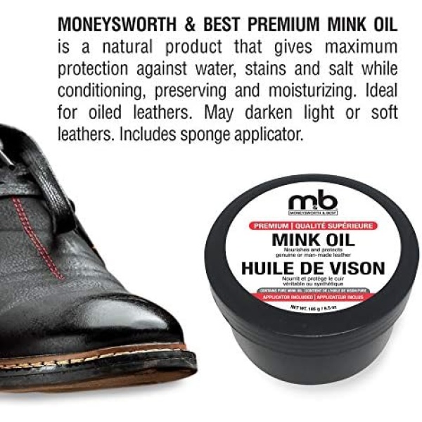 M&B Mink Oil-Tub, 6.5oz/185g, Waterproof & Conditioner - Image 4