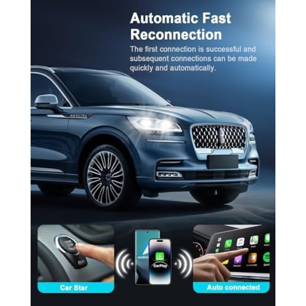 LXJADAP 2-in-1 Wireless CarPlay Adapter & Android Auto Wireless Car - Image 4