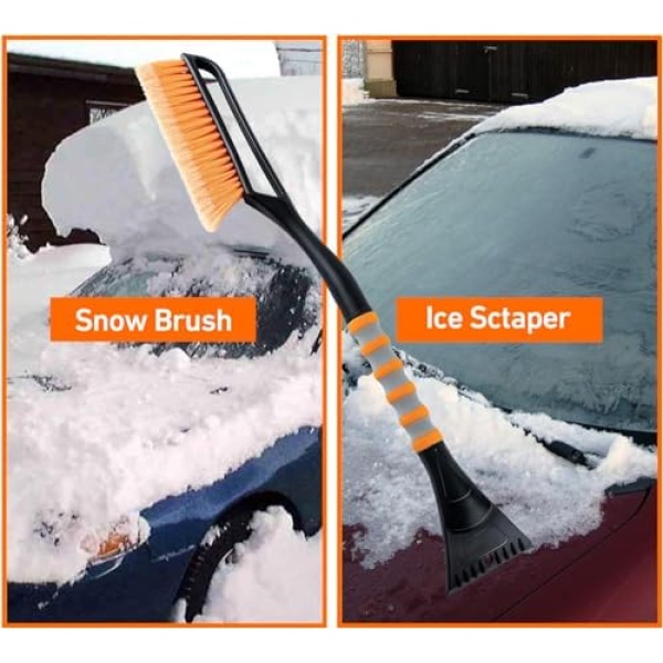 AstroAI 2 Pack 27" Snow Brush and Detachable Deluxe Ice Scraper with Ergonomic - Image 9