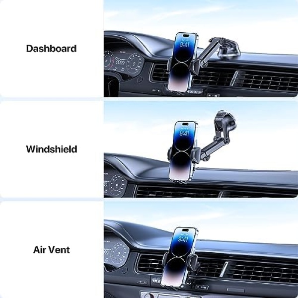 Miracase Car Phone Mount, [Upgraded Strong Military Grade Suction Cup] - Image 2